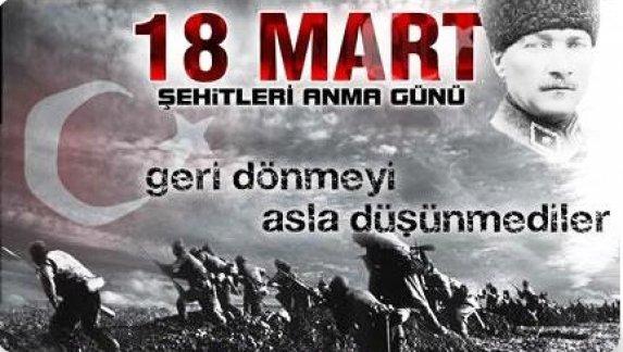 İlçe Milli Eğitim Müdürümüz Sayın Mehmet Aziz İDEnin 18 Mart Çanakkale Zaferinin 103. Yıl Dönümü ve Şehitleri Anma Günü dolayısıyla yayımladıkları mesaj