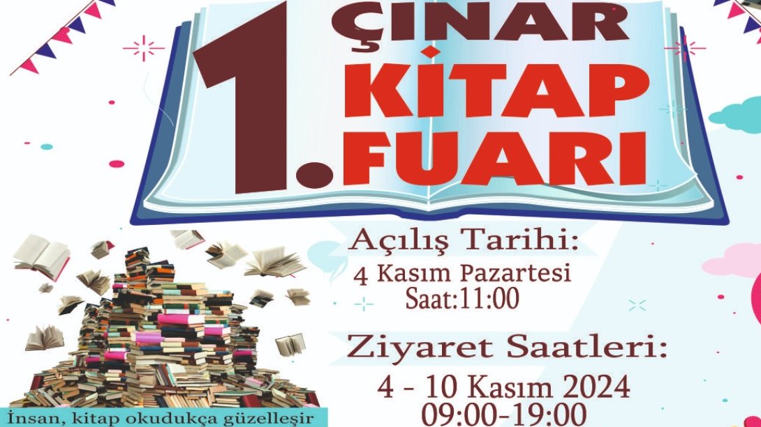 1. ÇINAR KİTAP FUARI 4 KASIM PAZARTESİ BAŞLIYOR. 